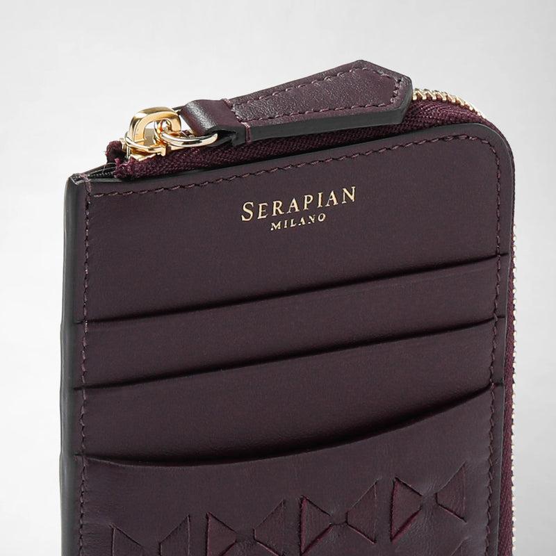 Serapian PORTACARTE CON ZIP IN MOSAICO Vendita calda