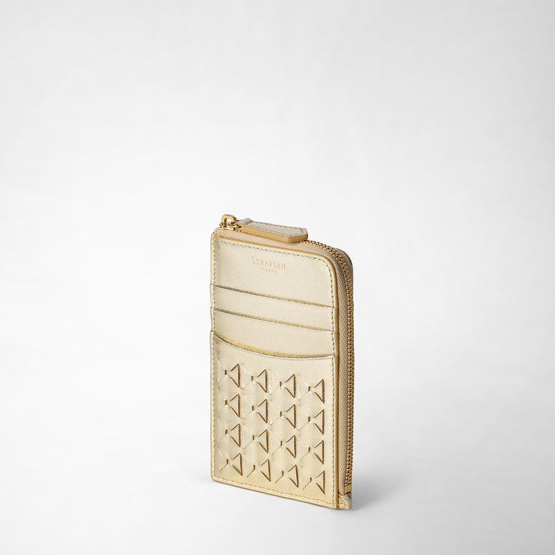 Serapian PORTACARTE CON ZIP IN MOSAICO Latest fashion