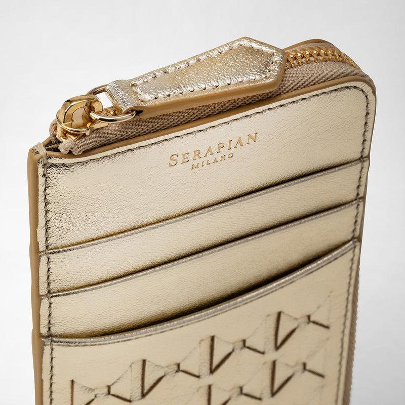 Serapian PORTACARTE CON ZIP IN MOSAICO Latest fashion