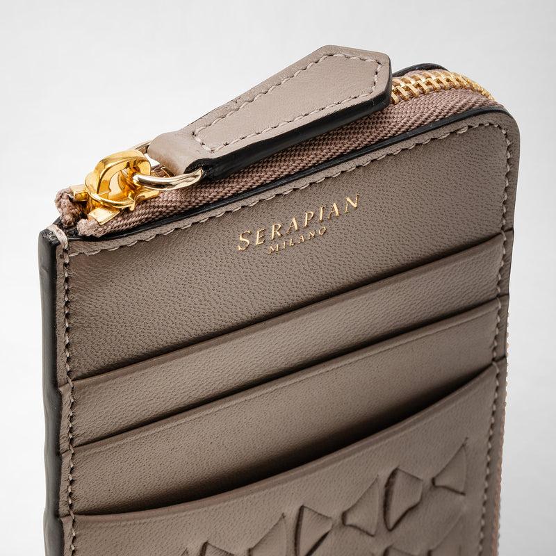 Serapian Portacarte con zip in mosaico sahara Lightning offer