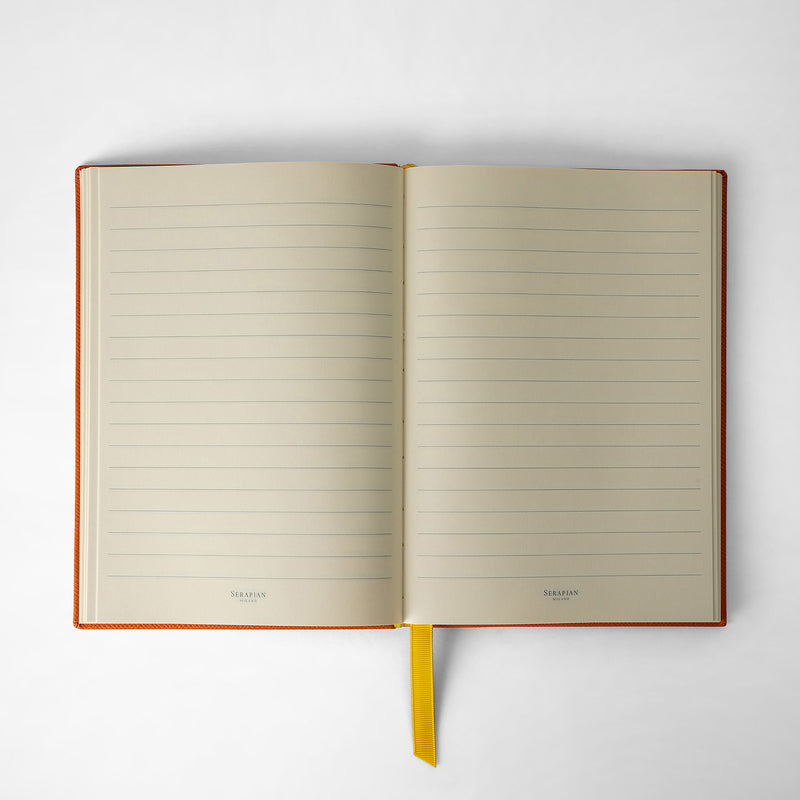 Serapian Notebook in evoluzione leather flame Super Saving Price