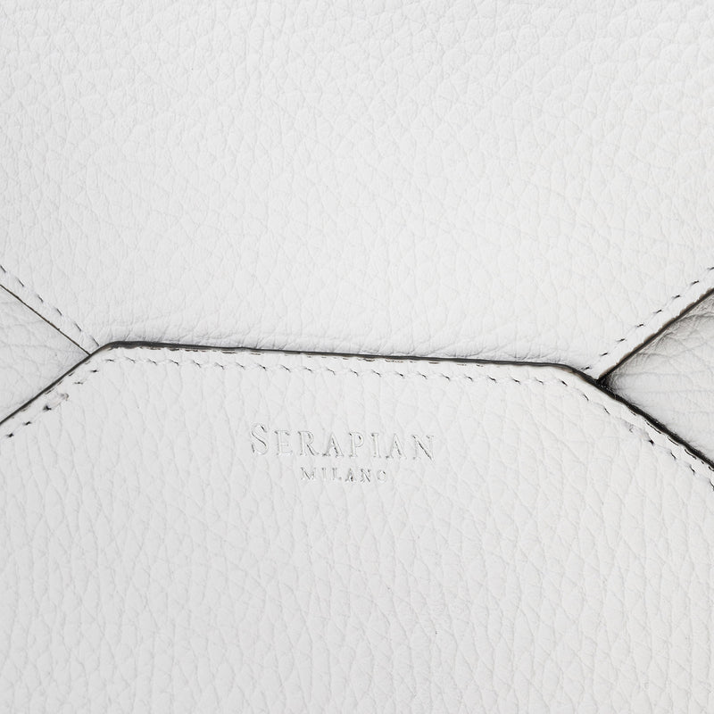 Serapian Pouch in cachemire leather white ACQUISTA ORA