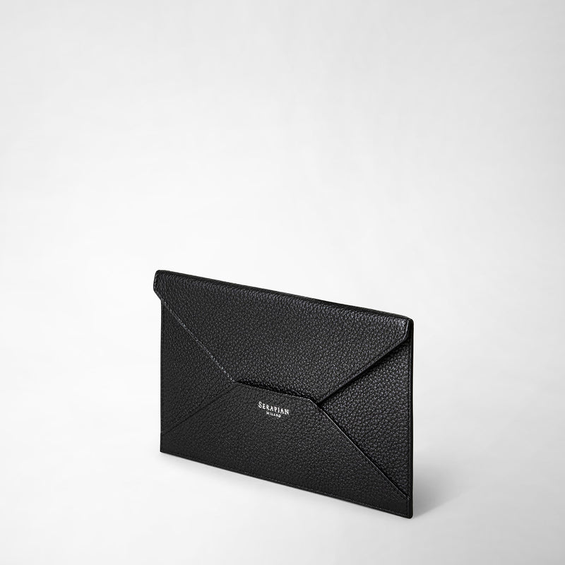 Serapian Pouch in cachemire leather black Latest stili