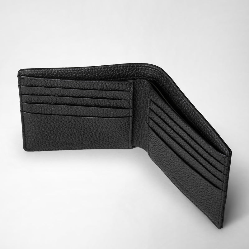Serapian Portafoglio per 8 carte in pelle cachemire nero Fino al 60% di sconto