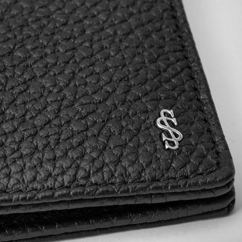 Serapian Portafoglio per 8 carte in pelle cachemire nero Fino al 60% di sconto