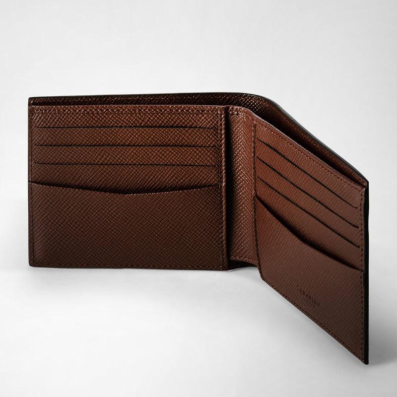 Serapian 8-card billfold wallet in evoluzione leather burgundy Offerta speciale della fabbrica