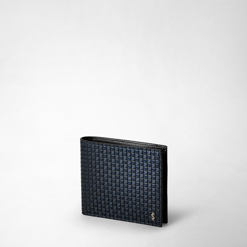 Serapian Portafoglio per 8 carte in stepan blu oceano-nero Discount Store per i nuovi prodotti
