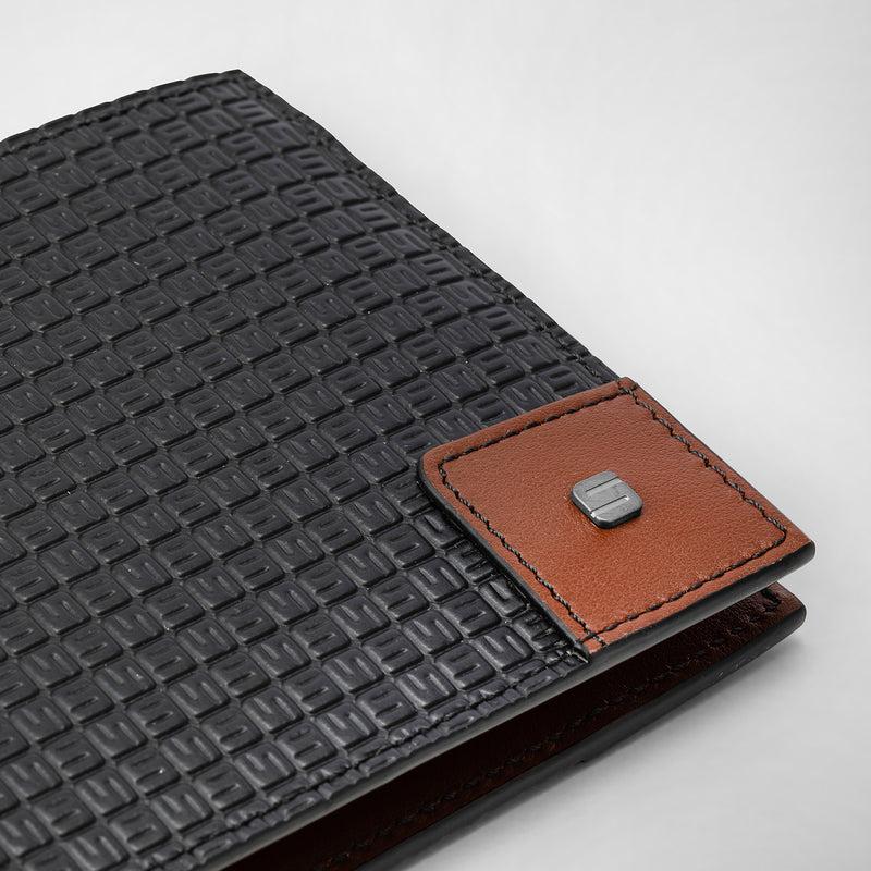Serapian 8-card billfold wallet in stepan black cuoio Solo un giorno rimasto