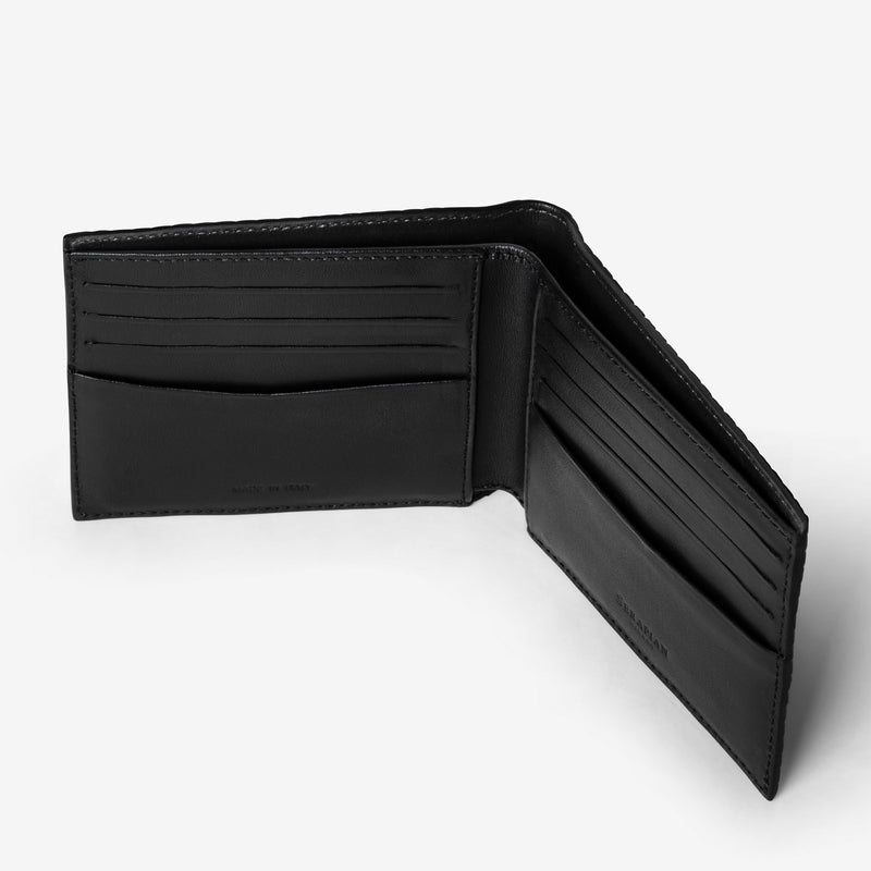 Serapian Portafoglio per 8 carte in stepan nero-nero eclissi 50% di sconto con spedizione gratuita
