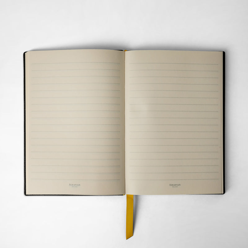 Serapian Notebook in cachemire leather black Black Friday Prezzi