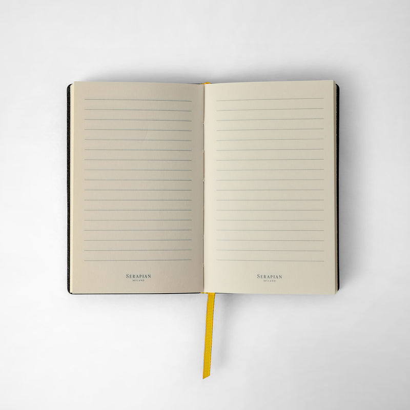 Serapian Notebook in cachemire leather black 50% di sconto per tempo limitato