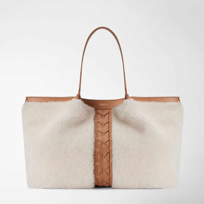 Serapian TOTE BAG SECRET IN SHEARLING Italy