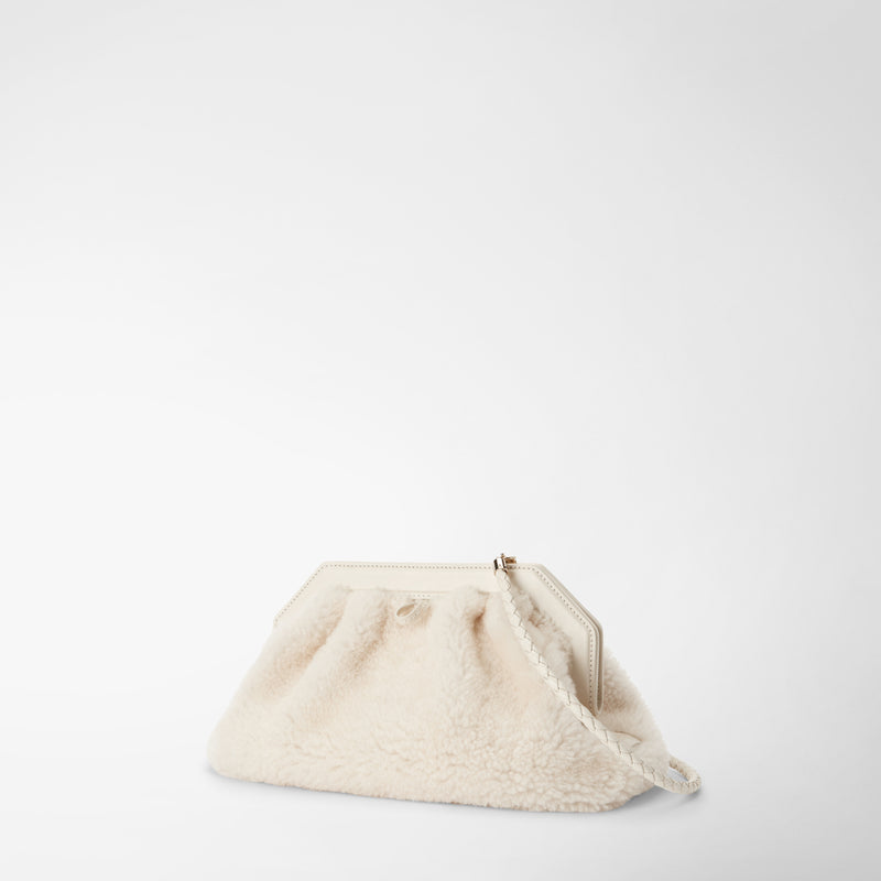 Serapian CLUTCH SECRET IN SHEARLING In Linea