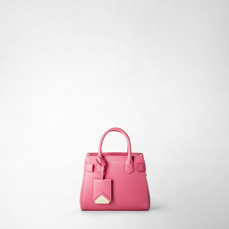 Serapian Mini meline' handbag in seta leather petal Nuovo