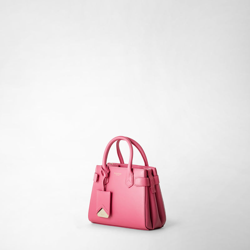 Serapian Mini meline' handbag in seta leather petal Nuovo
