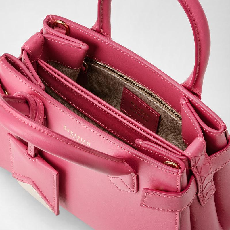 Serapian Mini meline' handbag in seta leather petal Nuovo