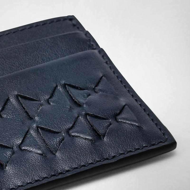 Serapian 4-card holder in mosaico navy blue Soddisfazione Garantita