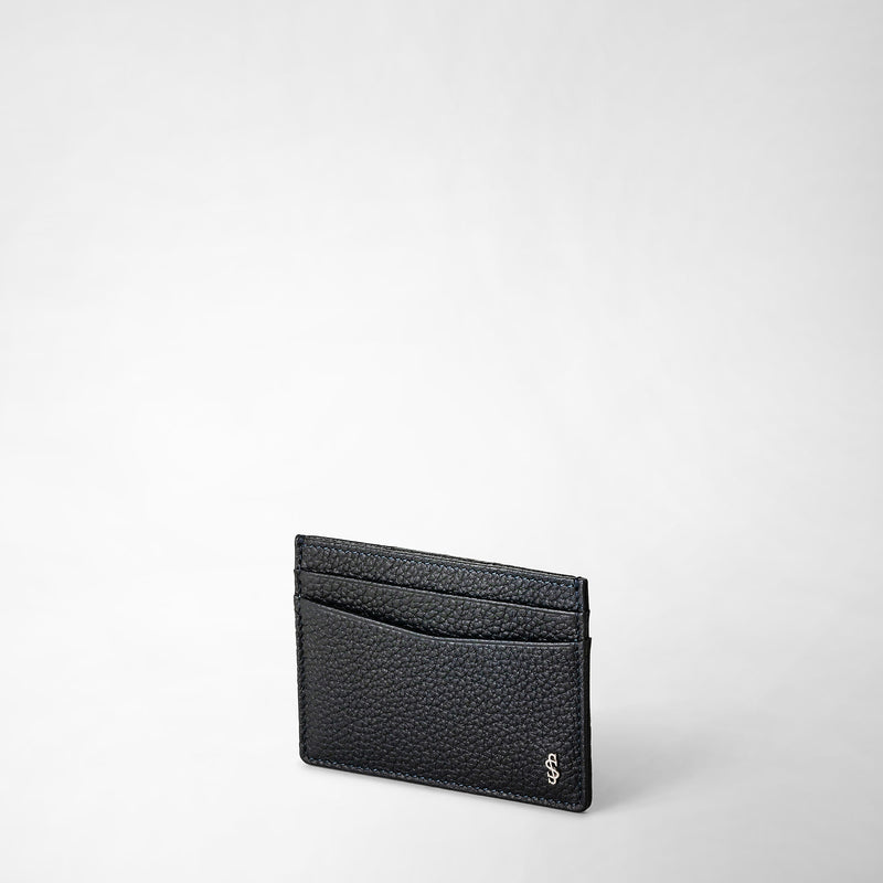 Serapian Portacarte per 4 carte in pelle cachemire blu Acquista Ora