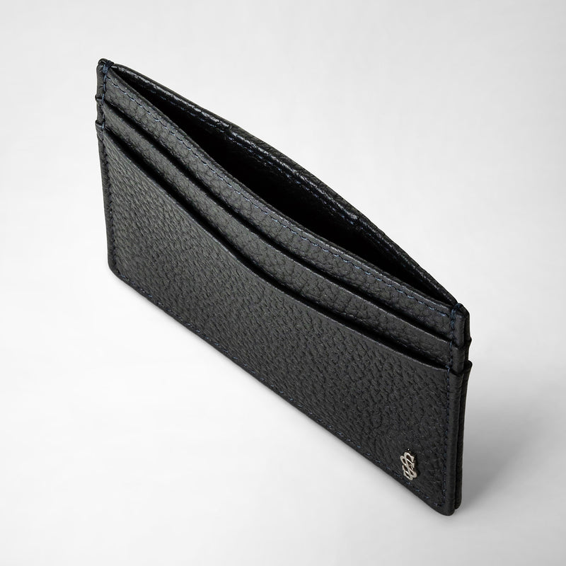 Serapian Portacarte per 4 carte in pelle cachemire blu Acquista Ora