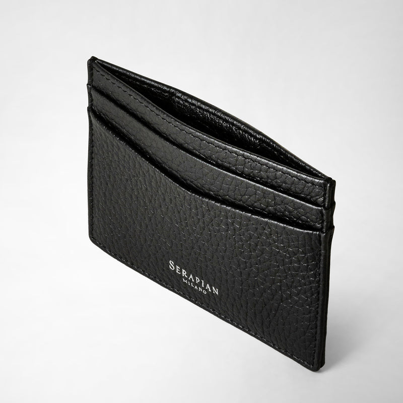 Serapian Portacarte per 4 carte in pelle cachemire nero Shopping Online