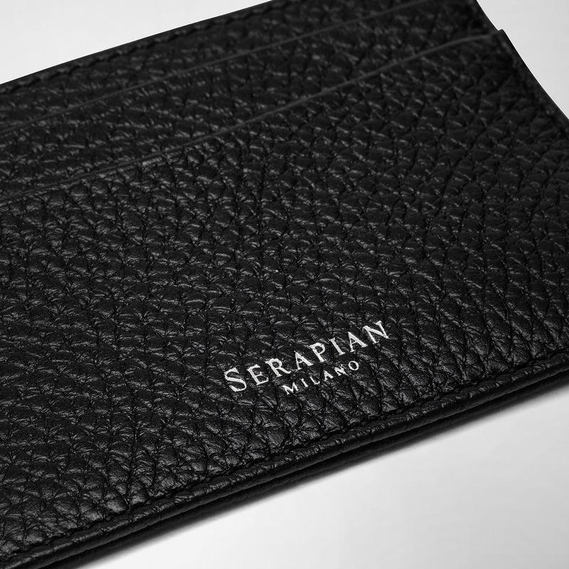 Serapian Portacarte per 4 carte in pelle cachemire nero Shopping Online