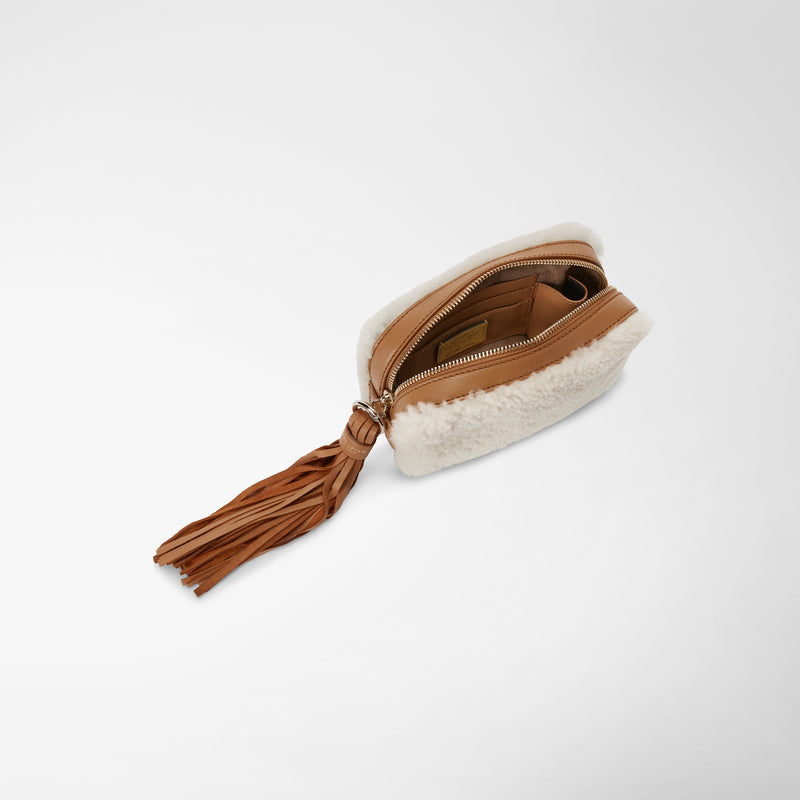 Serapian BORSA MINI IN SHEARLING Online
