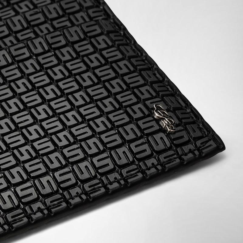Serapian Portacarte per 4 carte in stepan asfalto-nero Moda