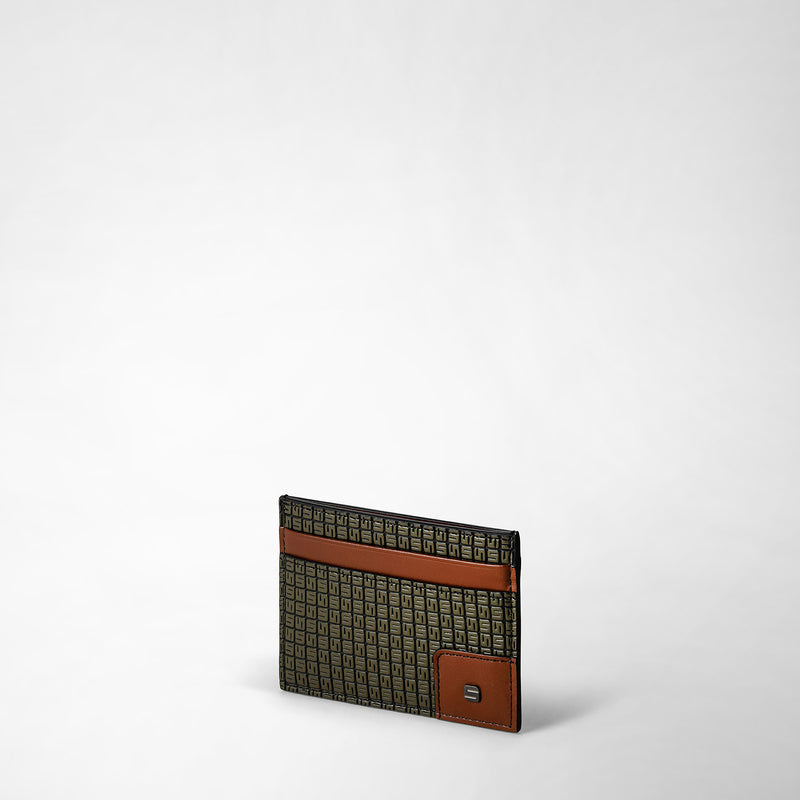 Serapian 4-card holder in stepan 72 kaki and cuoio Sconto di tempo limitato
