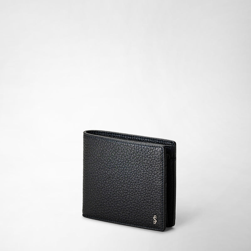 Serapian Portafoglio 4 carte portamonete pelle cachemire blu Negozio online di fabbrica