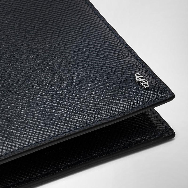 Serapian Portafoglio con portamonete pelle evoluzione blu navy| Serapian Prezzo di fabbrica