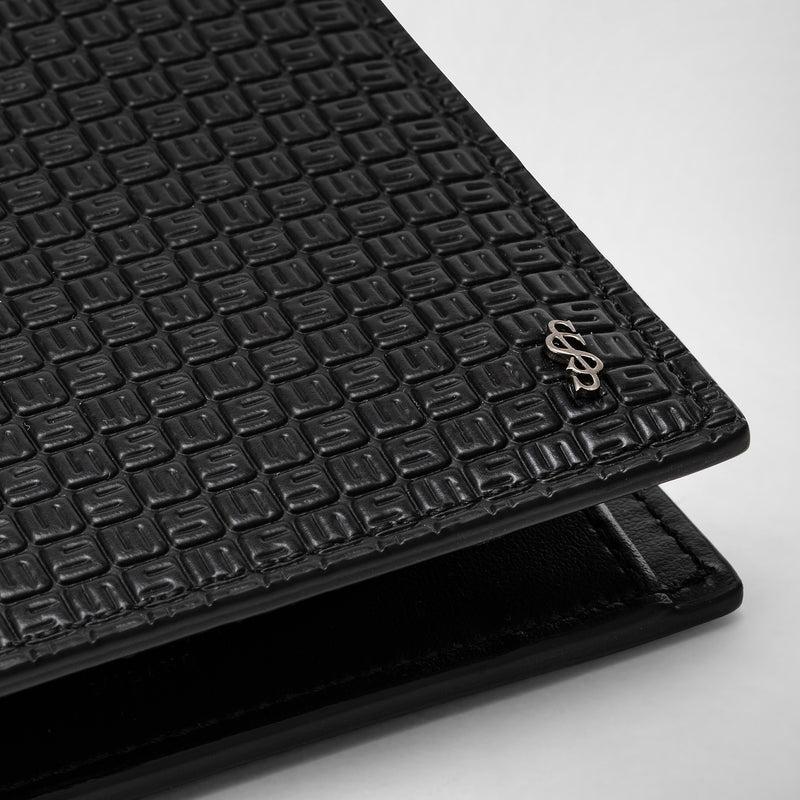Serapian Portafoglio per 4 carte di Ardavasr in stepan nero Fornitura limitata