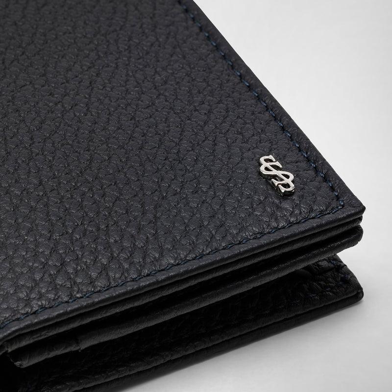 Serapian Portacarte in pelle cachemire blu navy Offerta natalizia