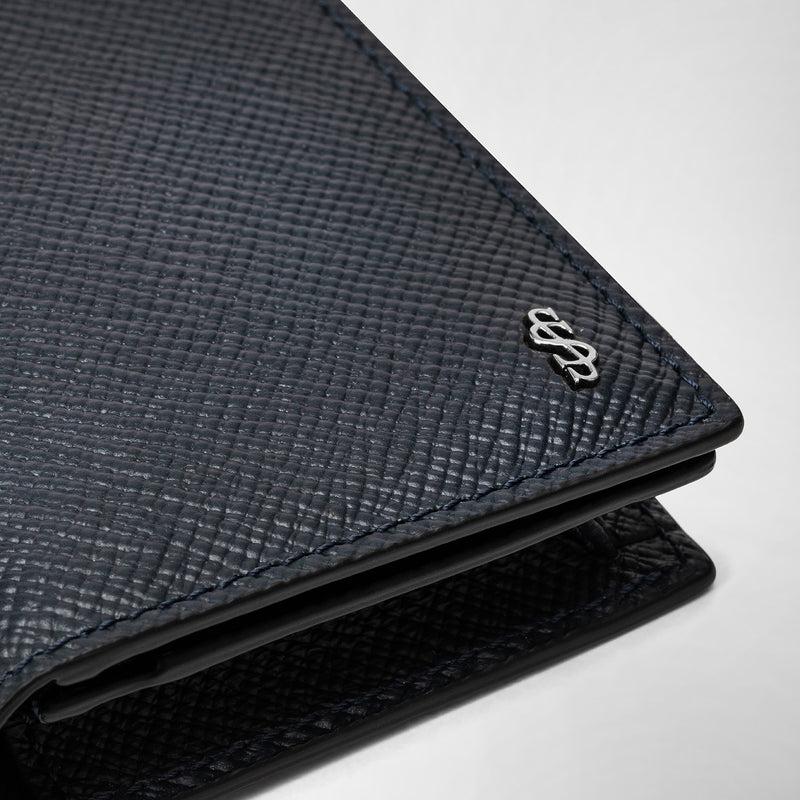 Serapian Business card case in evoluzione leather navy blue Offerte esclusive