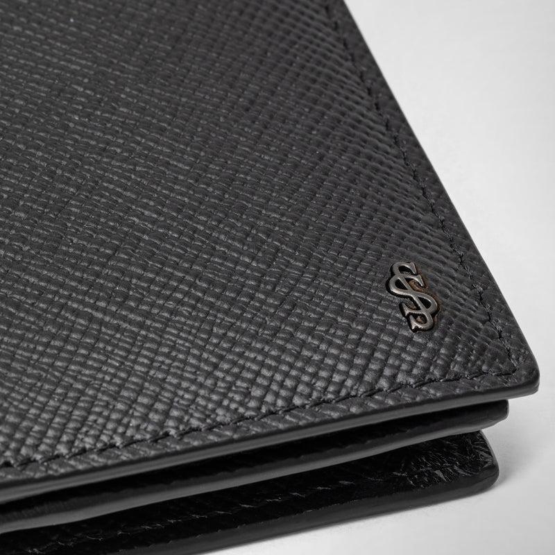 Serapian Business card case in evoluzione leather eclipse black Lightning offer