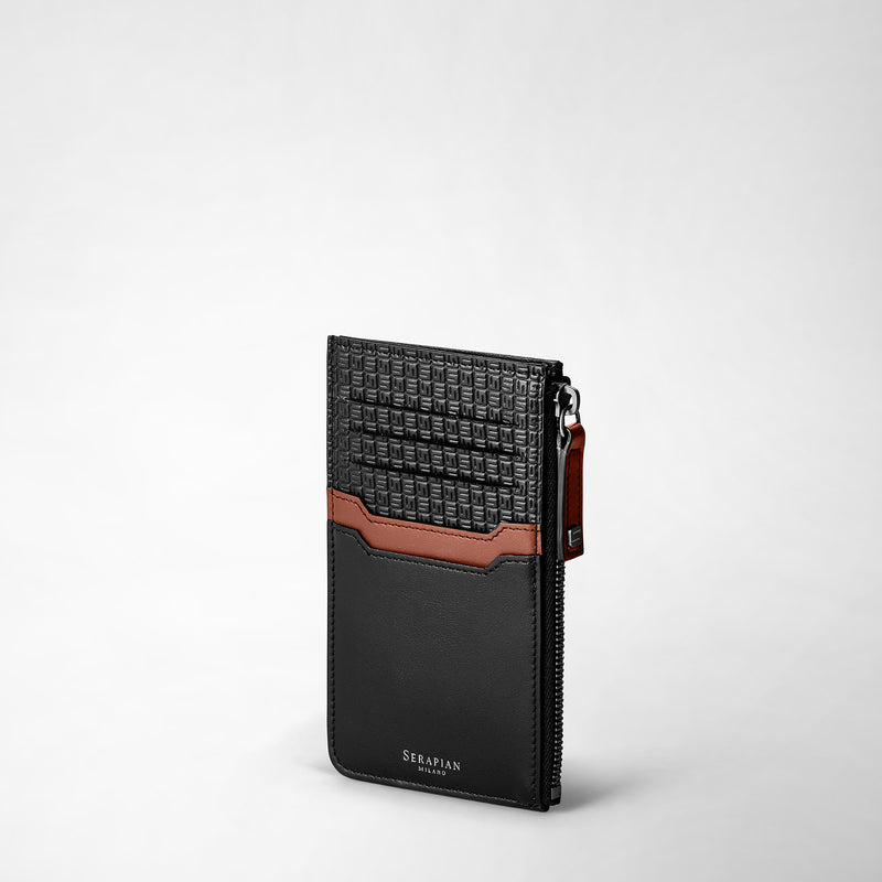 Serapian PORTACARTE CON ZIP IN STEPAN 72 Prezzo basso