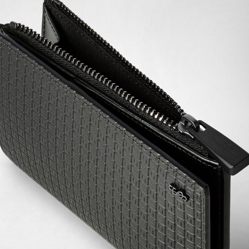 Serapian Vertical billfold with zip in stepan black black eclipse Fino al 50% di sconto