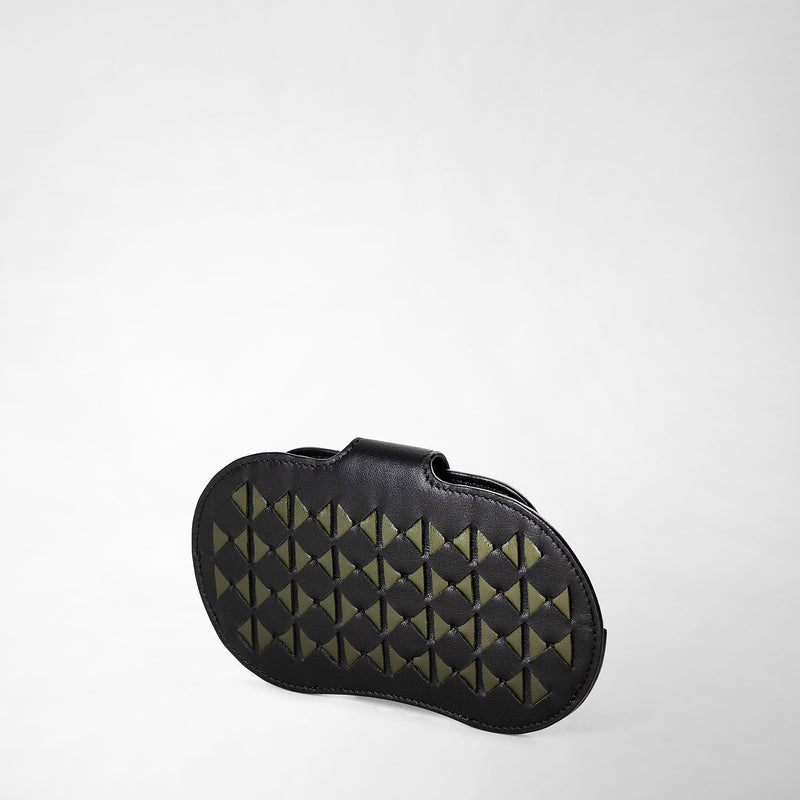 Serapian Glasses holder in mosaico eclipse black moss green Fino al 60% di sconto