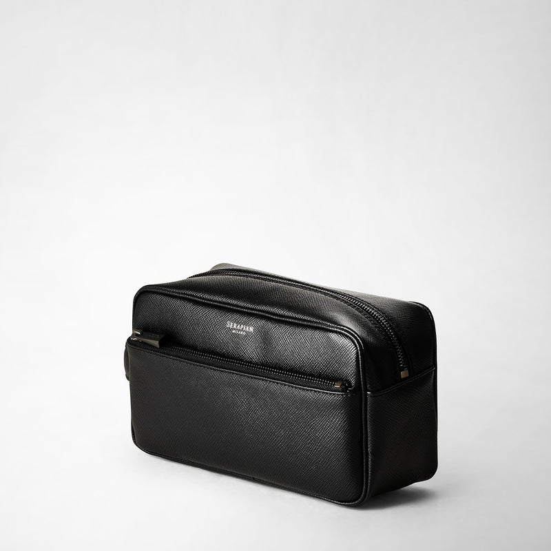 Serapian Wash bag recycled twill evoluzione eclipse black 50% di sconto con spedizione gratuita