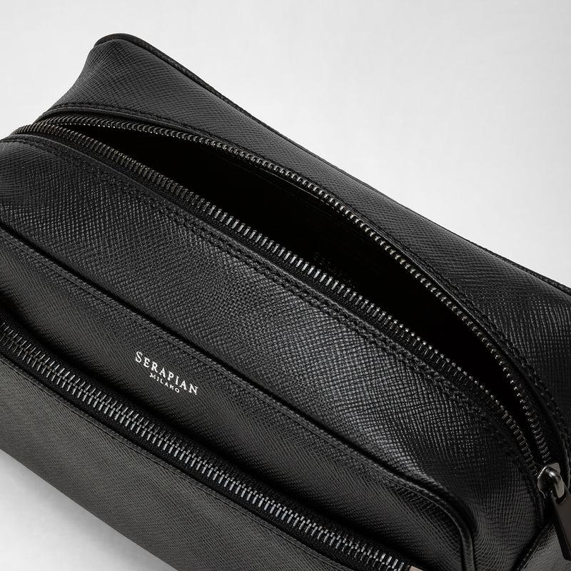 Serapian Wash bag recycled twill evoluzione eclipse black 50% di sconto con spedizione gratuita