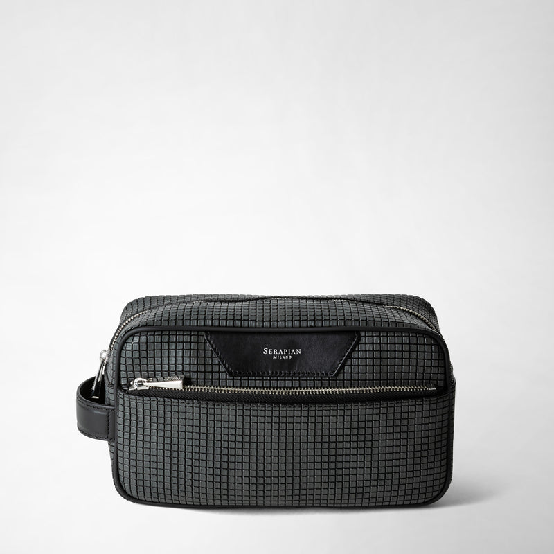 Serapian Trousse da bagno in stepan asfalto-nero Esporta salva