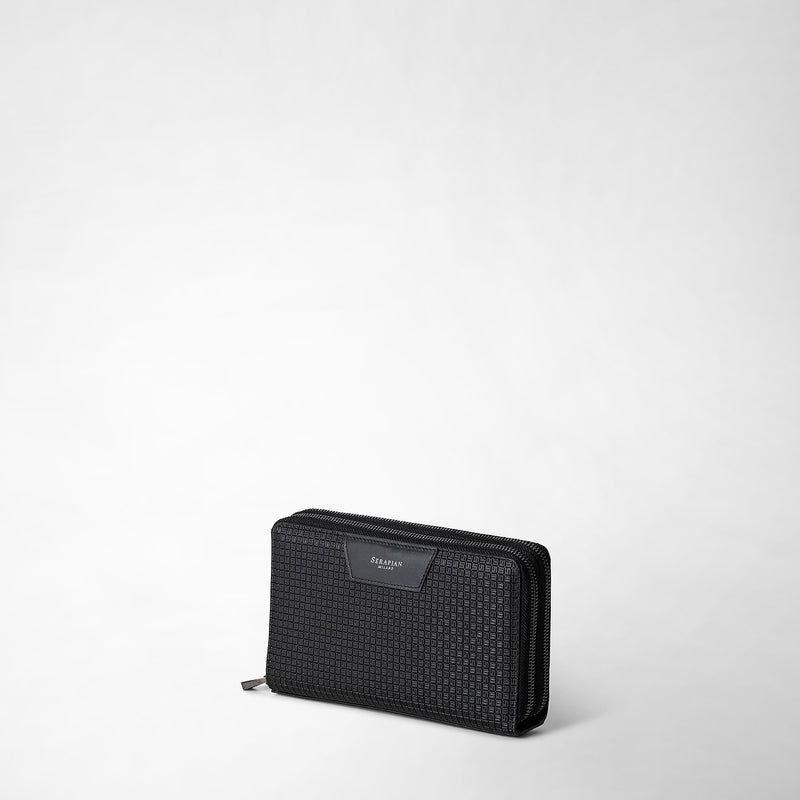Serapian POCHETTE DA VIAGGIO CON ZIP DOPPIA IN STEPAN Italia
