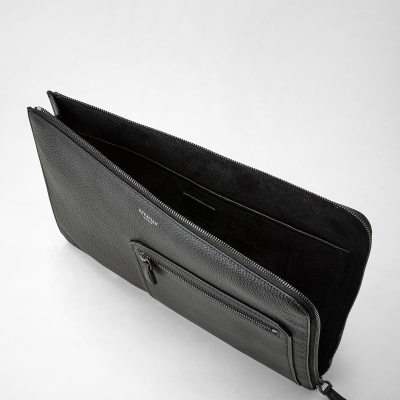 Serapian Custodia per laptop 14 in pelle cachemire Prezzo Ridotto
