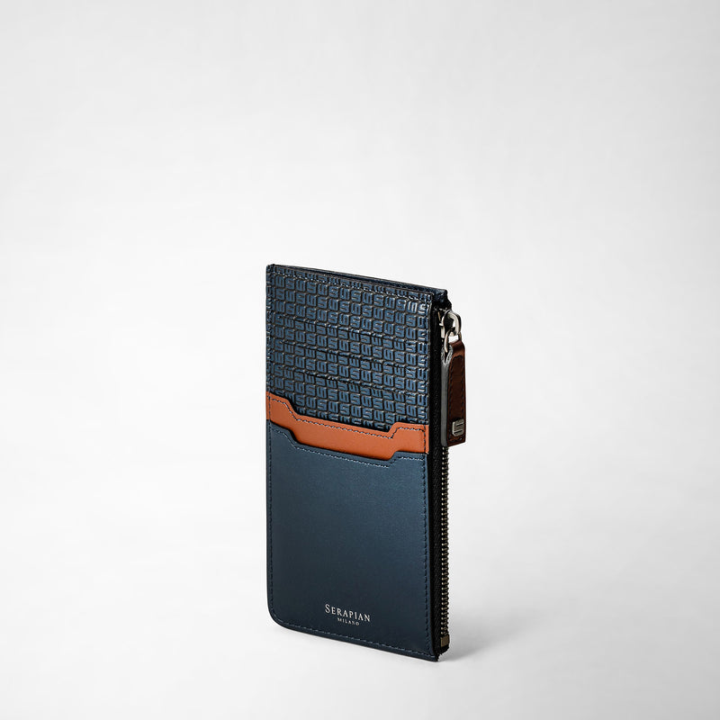 Serapian PORTACARTE CON ZIP IN STEPAN 72 Vendita Calda
