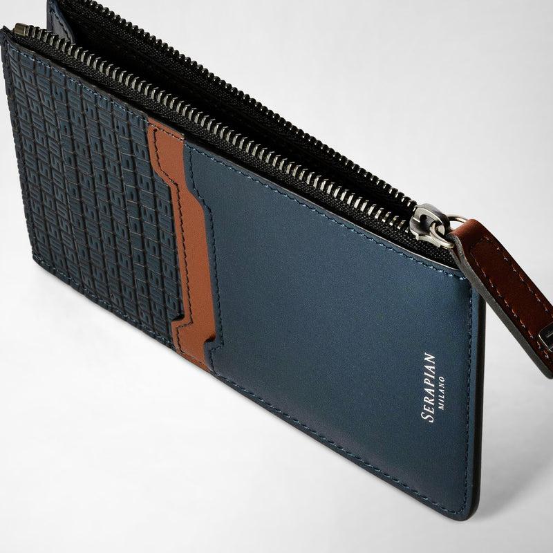 Serapian PORTACARTE CON ZIP IN STEPAN 72 Vendita Calda