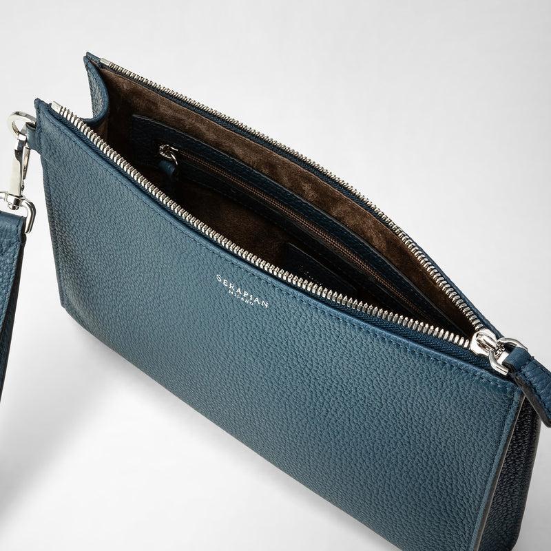 Serapian POCHETTE CON ZIP IN PELLE CACHEMIRE Sconto di tempo limitato