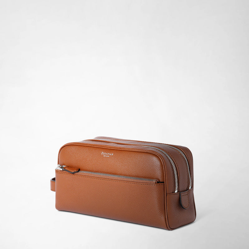 Serapian TROUSSE DA BAGNO CON DOPPIA ZIP IN PELLE CACHEMIRE Lightning offer