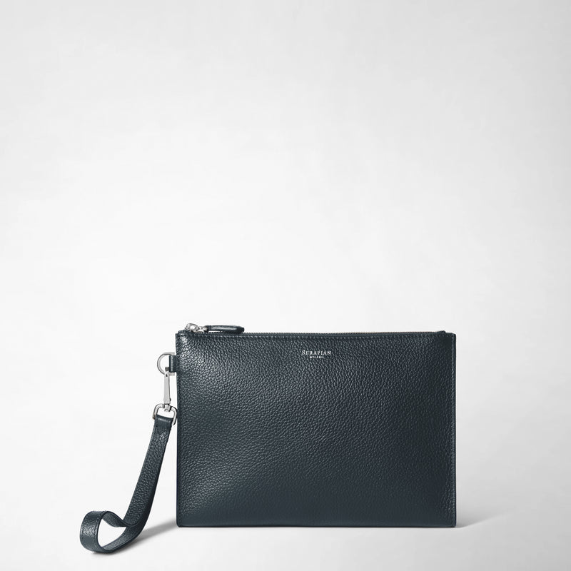 Serapian POCHETTE CON ZIP IN PELLE CACHEMIRE Super Saving Price