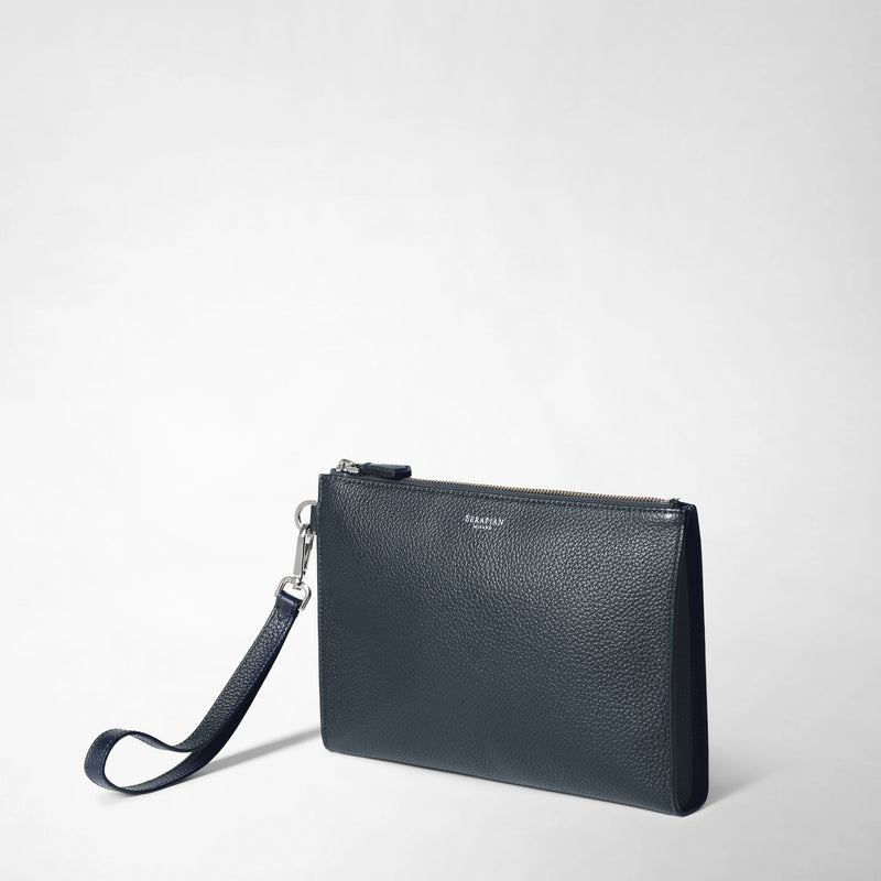 Serapian POCHETTE CON ZIP IN PELLE CACHEMIRE Super Saving Price