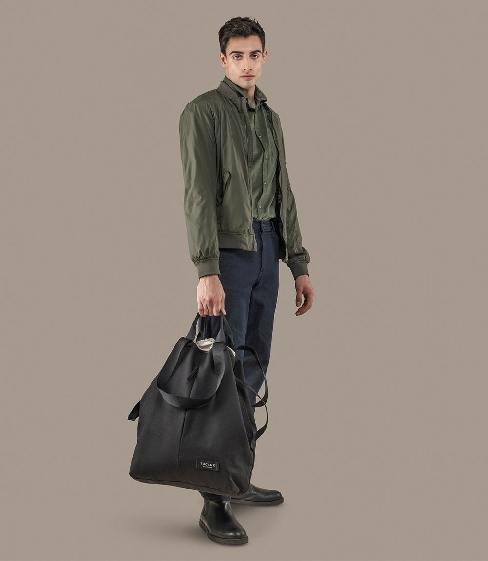 Tucano Borsa shopper verticale in canvas In Linea