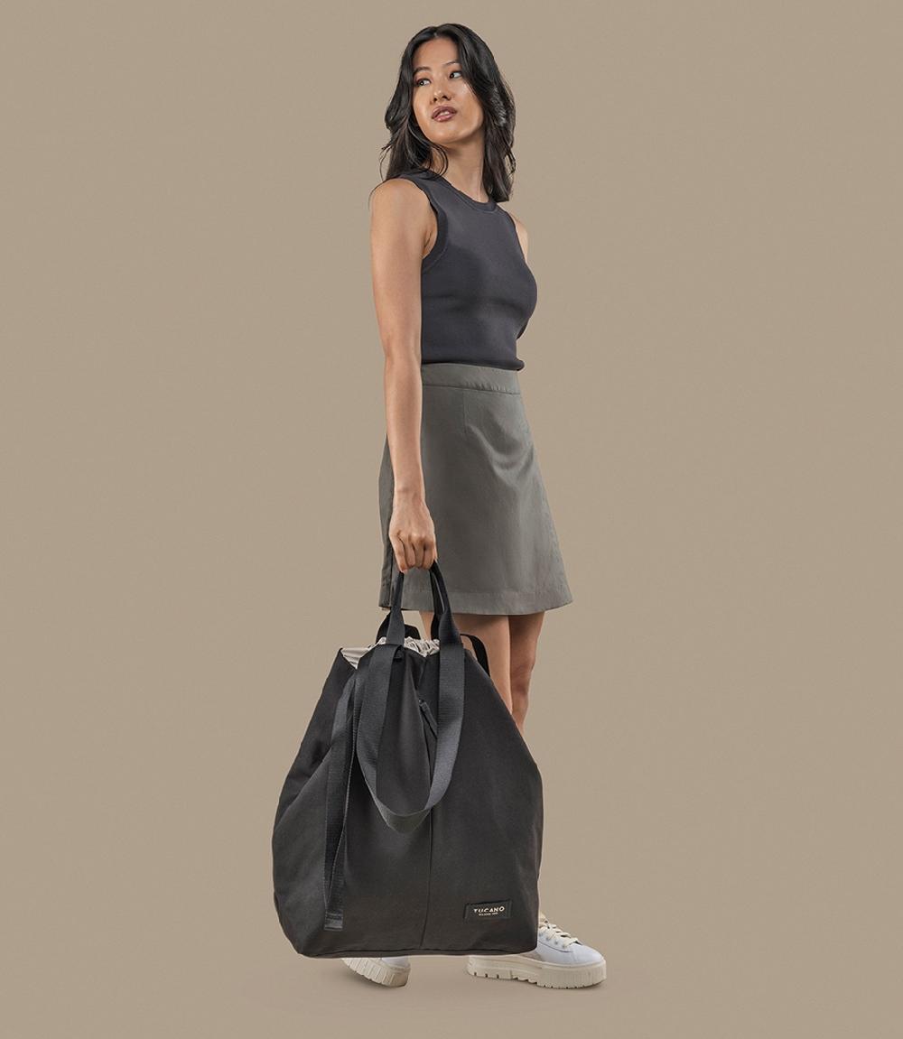 Tucano Borsa shopper verticale in canvas In Linea